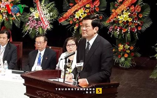 Presiden Truong Tan Sang menghadiri Kongres Nasional Asosiasi Seniman  Panggung Vietnam - ảnh 1