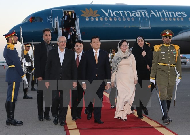 Presiden Truong Tan Sang memulai kunjungan kenegaraan di Iran - ảnh 1