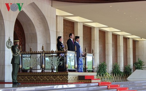 Presiden Tran Dai Quang melakukan pembicaraan dengan Sultan Brunei Darussalam - ảnh 1