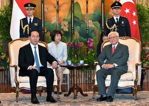 Kunjungan Presiden Tran Dai Quang di Brunei Darussalam dan Singapura mencapai banyak hasil besar - ảnh 1