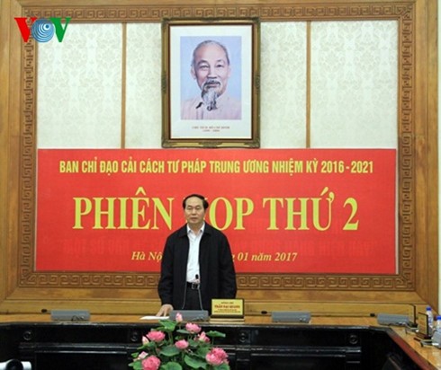 Presiden Tran Dai Quang memimpin sidang ke-2 Badan Pengarahan Reformasi Hukum Pusat - ảnh 1
