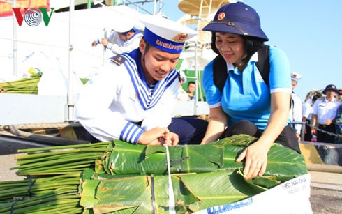 Jembatan televisi mengucapkan selamat Hari Raya Tet kepada kabupaten pulau Truong Sa - ảnh 1