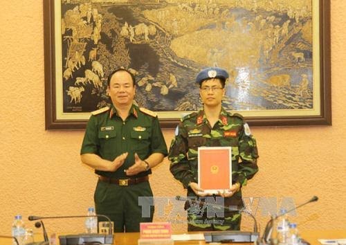Tambah lagi 3 perwira Vietnam yang  ikut menjalankan tugas menjaga perdamaian PBB - ảnh 1