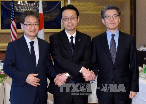 AS, Jepang dan Republik Korea sepakat mendorong resolusi sanksi yang lebih keras terhadap RDRK - ảnh 1