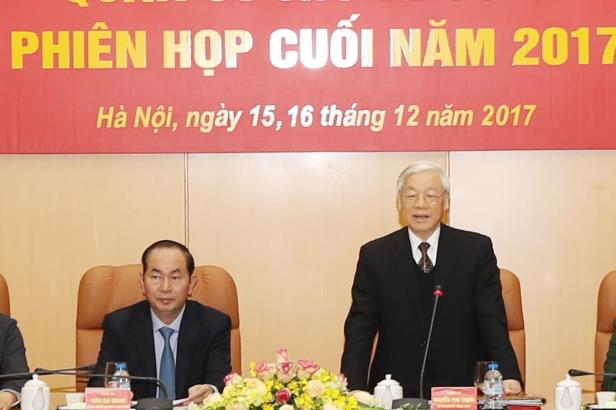 Sekjen Nguyen Phu Trong memimpin Konferensi Komisi Partai Militer Sentral - ảnh 1