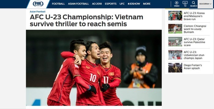 Tim sepak bola U23 Vietnam mendapat penilaian tinggi dari media massa internasional - ảnh 1