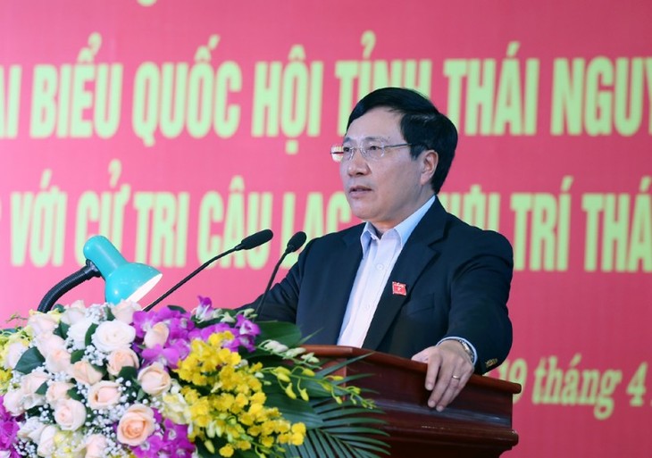 Pham Binh Minh melakukan kontak dengan pemilih Thai Nguyen - ảnh 1