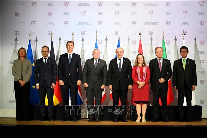 Menlu G-7 mengeluarkan pernyataan bersama tentang banyak masalah panas di dunia - ảnh 1