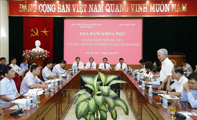 Lima puluh tahun pelaksanaan Testamen Presiden Ho Chi Minh tentang pembangunan Partai - ảnh 1