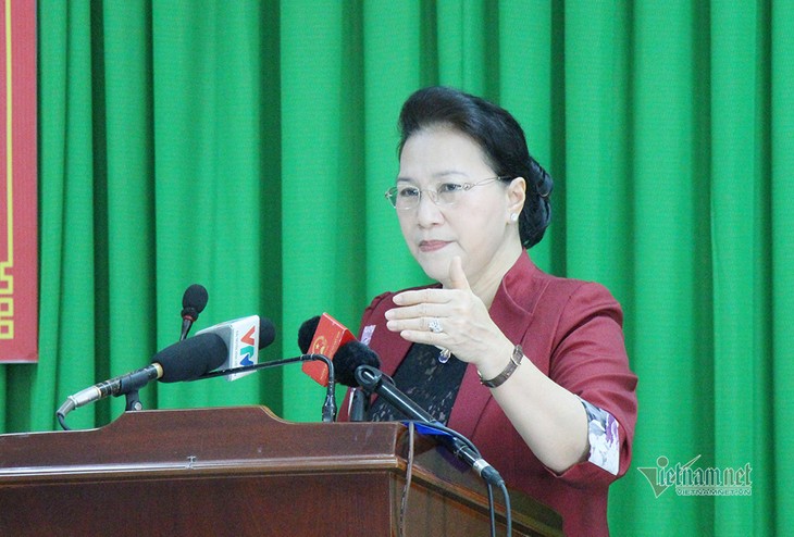 Ketua MN Vietnam, Nguyen Thi Kim Ngan melakukan kontak dengan para pemilih di Distrik Ninh Kieu dan Kabupaten Co Do, Provinsi Can Tho - ảnh 1