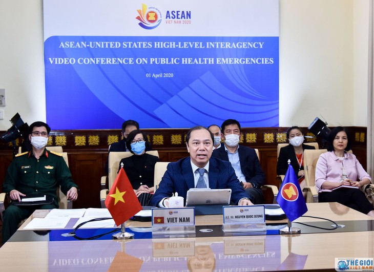 Konferensi online para pejabat senior antar-instansi ASEAN-AS tentang situasi-situasi kesehatan publik darurat - ảnh 1
