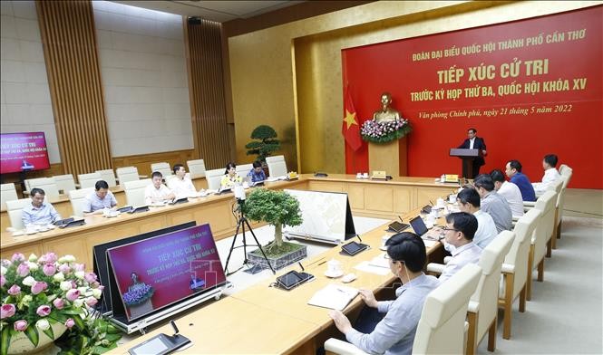 PM Pham Minh Chinh Lakukan Kontak Dengan Pemilih Kota Can Tho - ảnh 1