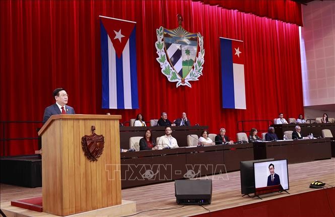 Ketua MN Vietnam Vuong Dinh Hue Berpidato di Sidang Istimewa Parlemen Kuba angkatan X - ảnh 1