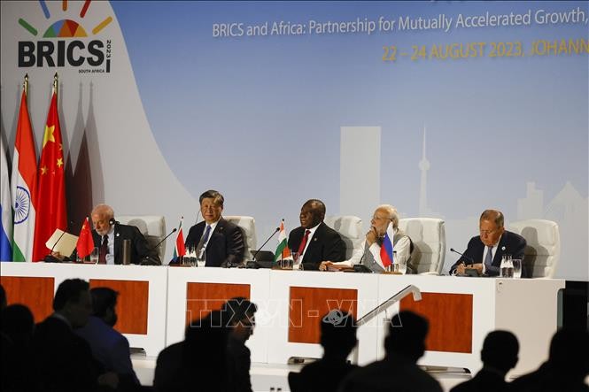 BRICS Keluarkan Pernyataan Bersama Menonjolkan Upaya Membangun Dunia yang Adil, Berintegrasi dan Makmur - ảnh 1