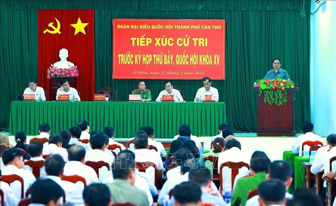 PM Vietnam, Pham Minh Chinh Lakukan Kontak dengan Para Pemilih  Provinsi Can Tho - ảnh 1
