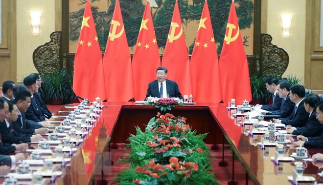 Presidente chino insiste en su apoyo al desarrollo de Corea del Norte - ảnh 1