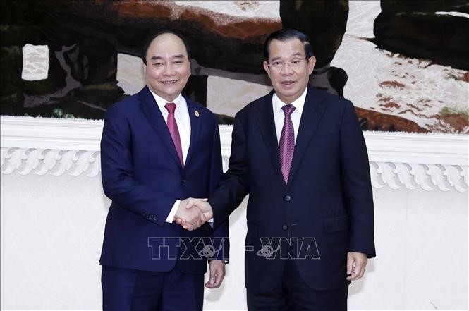 Presidente de Vietnam y premier de Camboya acuerdan profundizar la cooperación integral bilateral - ảnh 1