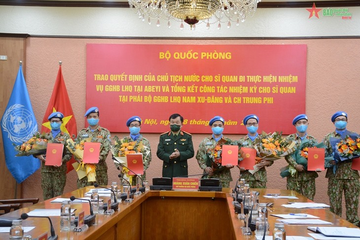 Por primera vez Vietnam envía oficiales a la fuerza UNISFA - ảnh 1