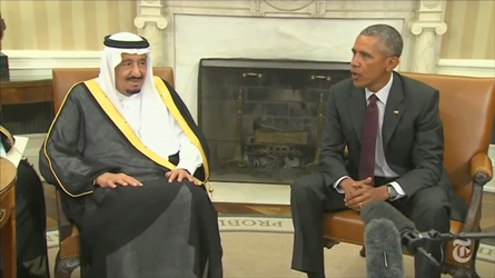 米大統領、サウジ国王と会談 - ảnh 1