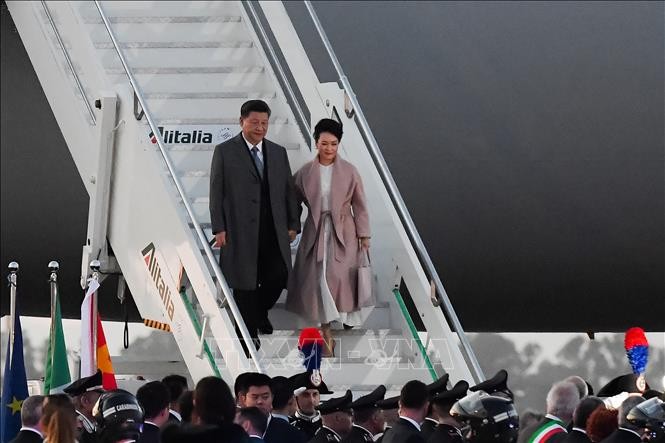 中国国家主席、イタリアに到着　「一帯一路」巡り覚書締結へ - ảnh 1