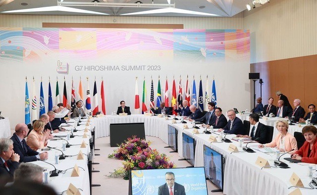 チン首相G7広島サミット拡大会合に出席 - ảnh 1