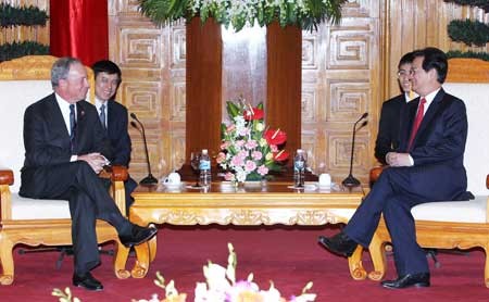 PM Nguyen Tan Dung menerima Walikota New York dan Menlu Argentina. - ảnh 1