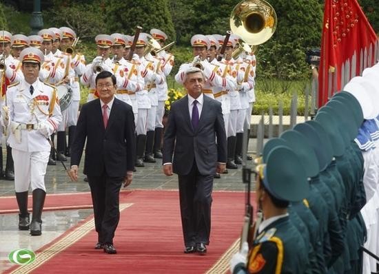 Presiden Republik Armenia mengakhiri kunjungan resmi di Vietnam - ảnh 1