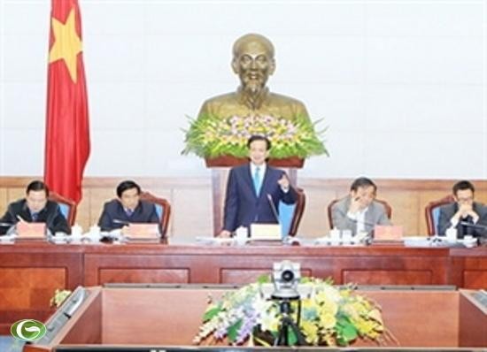 PM Vietnam Nguyen Tan Dung  mengadakan temu kerja dengan pimpinan provinsi Cao Bang - ảnh 1