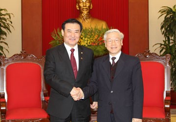 Pemimpin Partai dan Negara Vietnam menerima delegasi tingkat tinggi Parlemen Republik Korea - ảnh 2