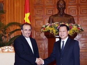 Deputi PM Vietnam, Vu Van Ninh menerima  Menteri Industri, Pertambangan dan Perdagangan Iran, Mehdi Ghazanfari - ảnh 1