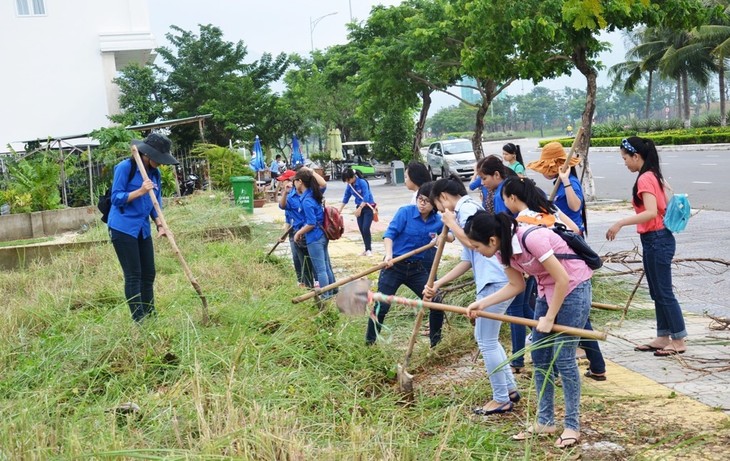 Kota Da Nang mengadakan rapat umum  untuk menyambut  Kampanye: “Membuat  Dunia lebih  bersih” - ảnh 1
