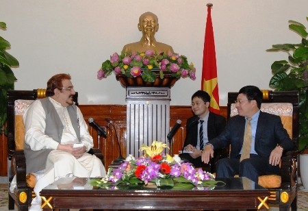 Deputi PM, Menlu Vietnam Pham Binh Minh menerima para Dubes  Thailand dan  Pakistan sehubungan dengan awal masa baktinya di Vietnam - ảnh 2