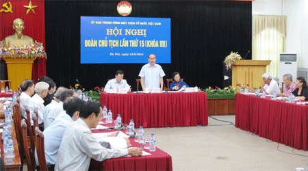 Pembukaan Konferensi  ke-15 Presidium  Pengurus Besar Front Tanah Air  Vietnam  angkatan ke-7 - ảnh 1
