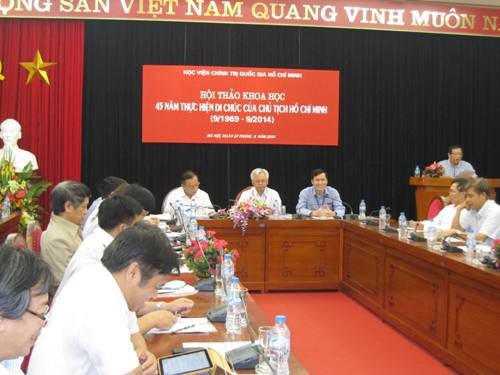 Lokakarya 45 tahun  melaksanakan Amanat Terakhir Presiden Ho Chi Minh - ảnh 1