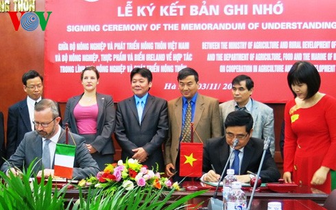 Vietnam dan Irlandia menandatangani naskah MoU tentang kerjasama pertanian. - ảnh 1