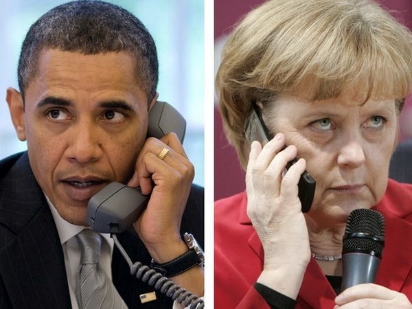 Para pemimpin Jerman dan Amerika Serikat melakukan pembicaraan per telepon tentang situasi Ukraina - ảnh 1