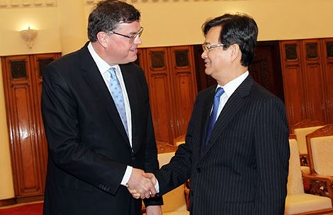 PM Vietnam, Nguyen Tan Dung menerima Menteri Perdagangan dan Kerjasama Perkembangan Denmark, Mogens Jensen - ảnh 1