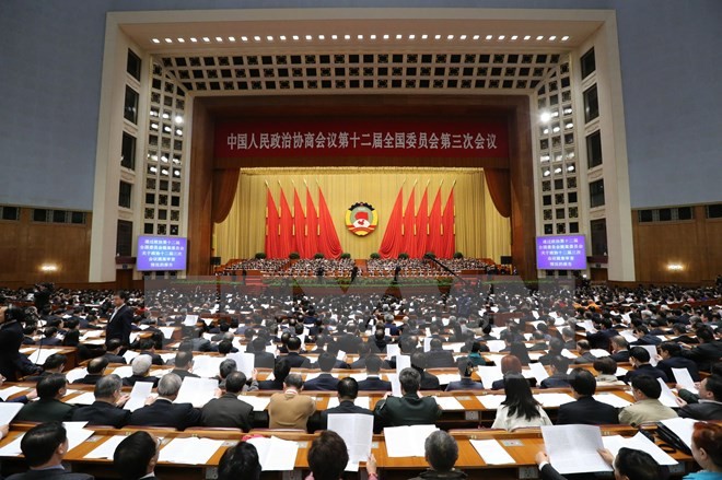 Penutupan  persidangan ke-3 Komite Nasional Konferensi permusyawaratan politik rakyat  Tiongkok angkatan ke12 - ảnh 1