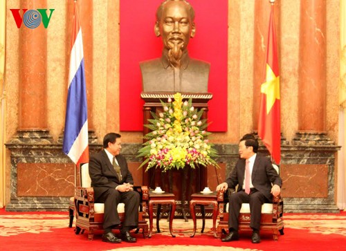 Presiden Vietnam Truong Tan Sang menerima Deputi PM, Menlu Thailand Thanasak Patimapragorn - ảnh 1