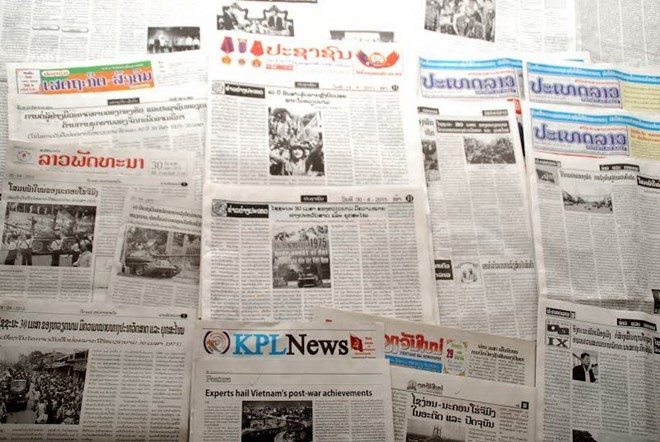 Pers internasional  memuat berita tentang upacara peringatan ultah ke-40 pembebasan total Vietnam Selatan dan penyatuan Tanah Air Vietnam - ảnh 1