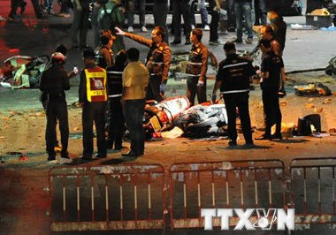 Sedikitnya ada 10 tersangka dalam serangan bom di Bangkok (ibukota Thailand). - ảnh 1