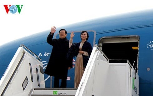 Presiden Vietnam, Truong Tan Sang memulai aktivitas-aktivitas dalam  kunjungan kenegaraan di Republik Federasi Jerman. - ảnh 2