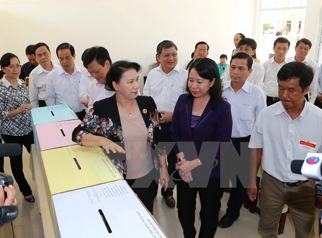 Ketua MN Vietnam, Nguyen Thi Kim Ngan mengawasi pekerjaan pemilihan di provinsi An Giang - ảnh 1