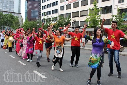 Banyak orang Vietnam menghadiri pesta budaya di kota Frankfurt, Jerman - ảnh 1