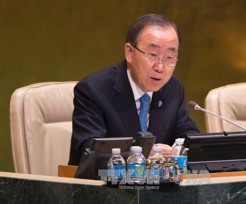  Sekjen PBB Ban Ki-moon mendesak  Presiden terpilih AS mendukung Perjanjian Paris - ảnh 1