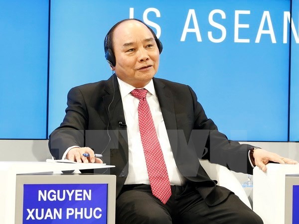 PM Vietnam, Nguyen Xuan Phuc mengakhiri dengan baik kehadiran-nya  pada Konferensi   tahunan ke-47 WEF - ảnh 1
