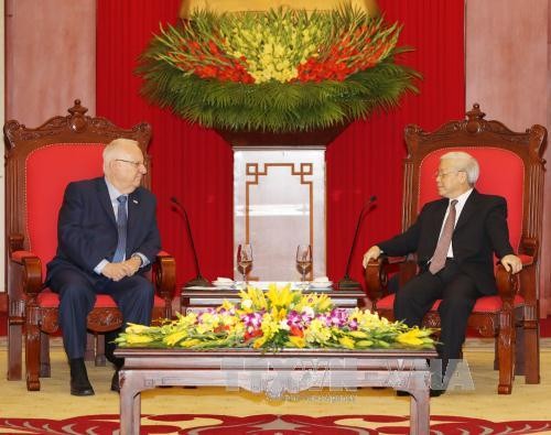 Sekjen  KS PKV, Nguyen Phu Trong  menerima Presiden Israel, Reuven Ruvi Rivlin - ảnh 1
