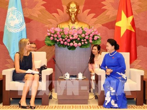 Ketua MN Vietnam, Nguyen Thi Kim Ngan  menerima Ratu Kerajaan Belanda, Maxima - ảnh 1
