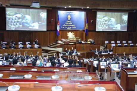 Parlemen Kamboja  mengesahkan 4 undang-undang pemilu yang direvisi - ảnh 1