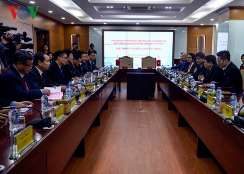 Pimpinan VOV menerima delegasi kebudayaan dan pers Guangxi (Tiongkok) - ảnh 1